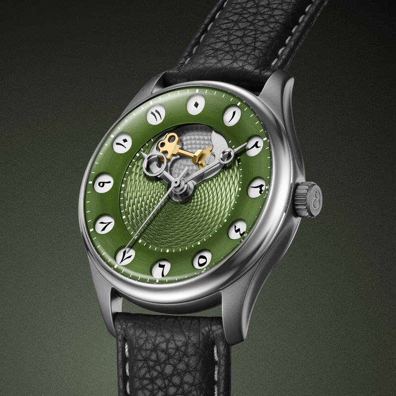 OLTO-8 Chrono Gate Olive Green - Middle Eastern Numerals in