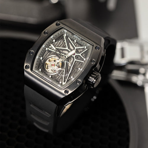 OLTO-8 REEF Skeleton Automatic Watch Black