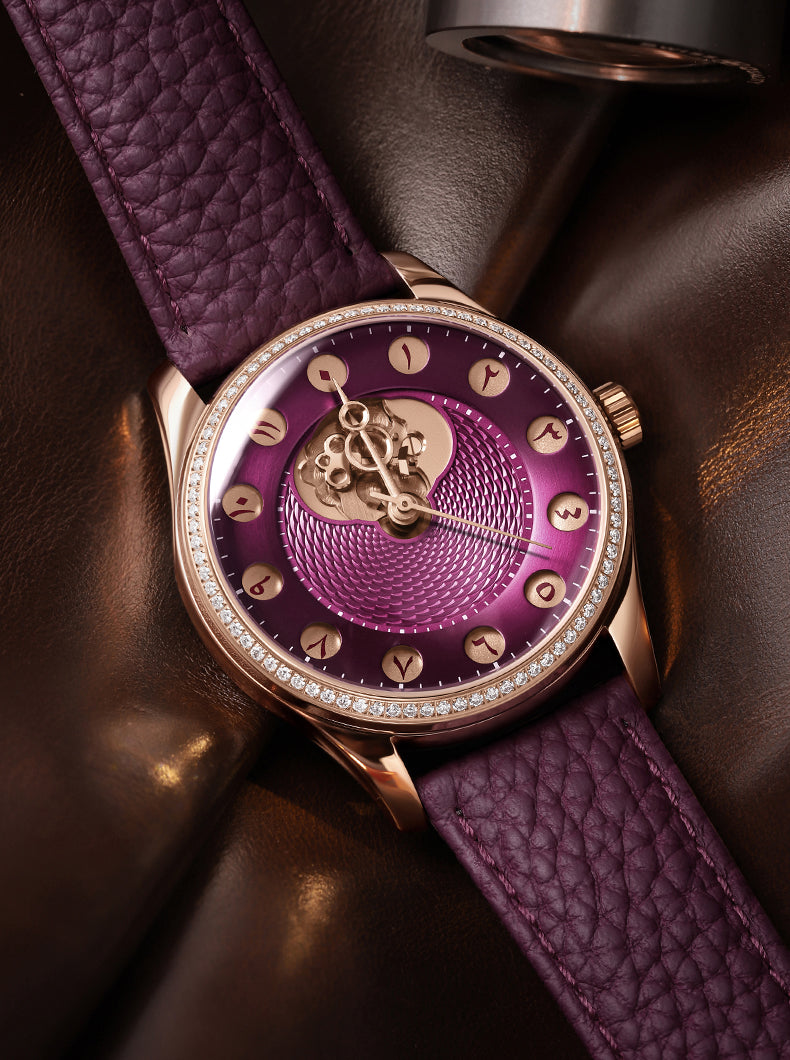 Chrono Gate Jewel Edition burgundy strap detail