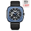 OLTO-8 IRON-X Square Skeleton Automatic Watch Blue