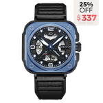 OLTO-8 IRON-X Square Skeleton Automatic Watch Blue