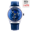 OLTO-8 ROTO Wandering Hour Automatic Watch Ocean Blue