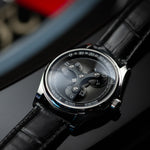 OLTO-8 ROTO Wandering Hour Atomatic Watches Midnight Black