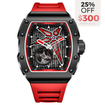 OLTO-8 REEF Skeleton Automatic Watch Red