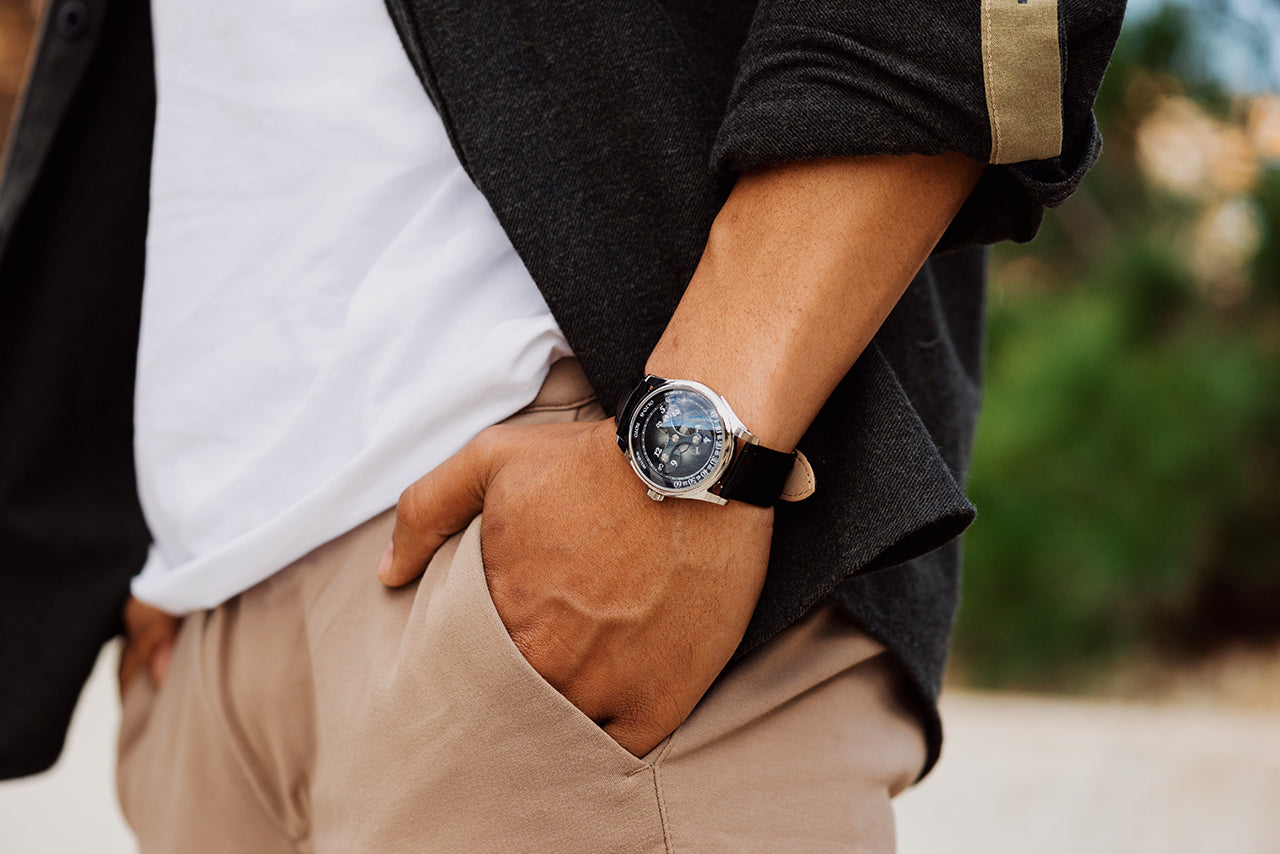 OLTO-8 ROTO Wandering Hour Automatic Watch Ocean Blue – OLTO
