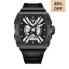 OLTO-8 EXPLORE-X Skeleton Automatic Watch Black