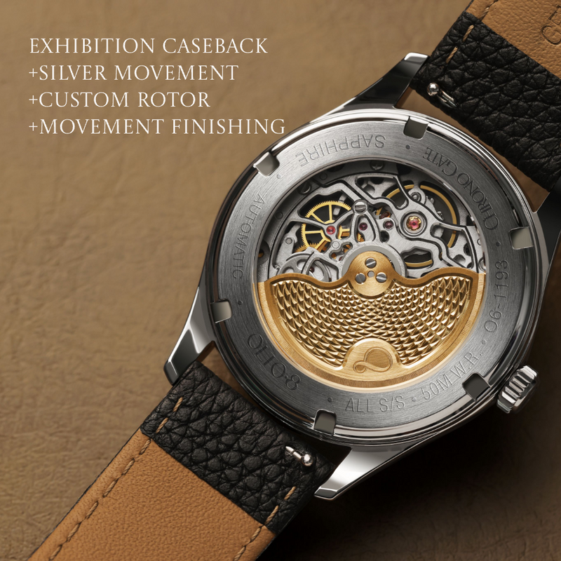 OLTO-8 Chrono Gate Stellar Silver - Elegant Mechanical Watch