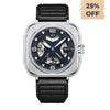 OLTO-8 IRON-X Square Skeleton Automatic Watch Silver