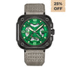 OLTO-8 IRON-X Square Skeleton Automatic Watch Green