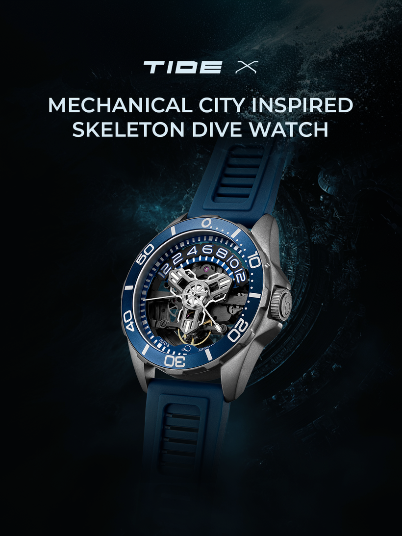 OLTO-8 TIDE X Diving Automatic Neon Green - 200M Skeleton Watch OLTO-8 TIDE X Diving Automatic Neon Green - 200M Skeleton Watch