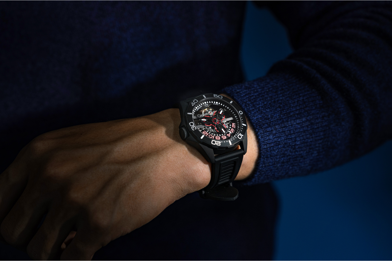 OLTO-8 TIDE X Diving Automatic Neon Green - 200M Skeleton Watch