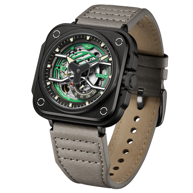 OLTO-8 IRON EX Green Mechanical Watch for Man