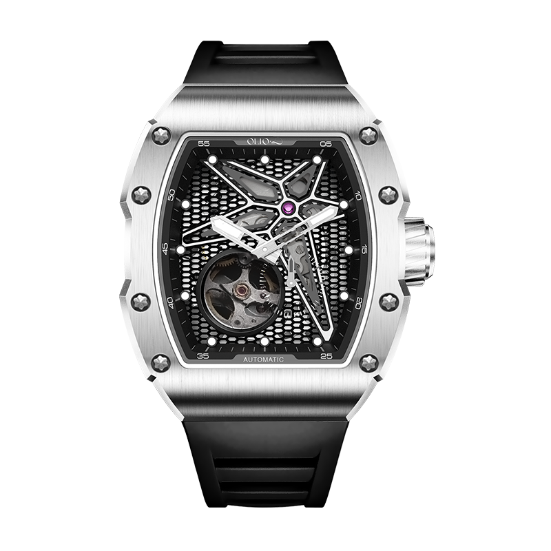 OLTO-8 REEF Skeleton Automatic Watch Silver